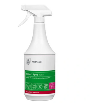 Medisept Velox Spray Tea Tonic Preparat do dezynfekcji powierzchni ze spryskiwaczem 1 L